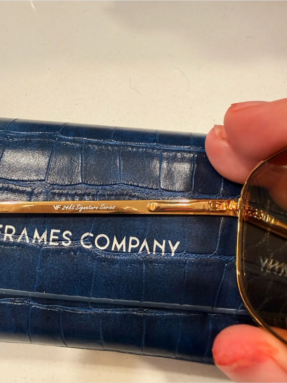 Vintage Frames Love Collection 24karat Gold Sunglasses.